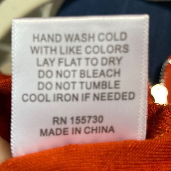 New! Rose + Olive Rust/Orange Swiss Dot Short Sleeve Top Tee Size Large - Picture 6 of 10